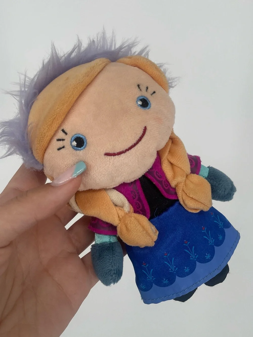 Disney Store Frozen Princess Anna Coin Purse Plush Stuffed Character Mini Bag